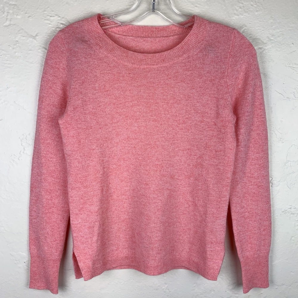 J. Crew Cashmere Slim Fit Crewneck Sweater Salmon Pink
